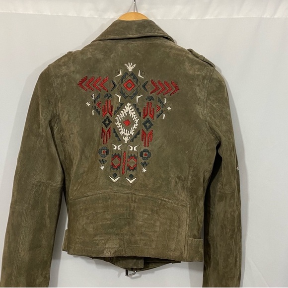 DRIFTWOOD Jackets & Blazers - Driftwood embroidered leather suede motorcycle jacket boho western NWT RTL $268
